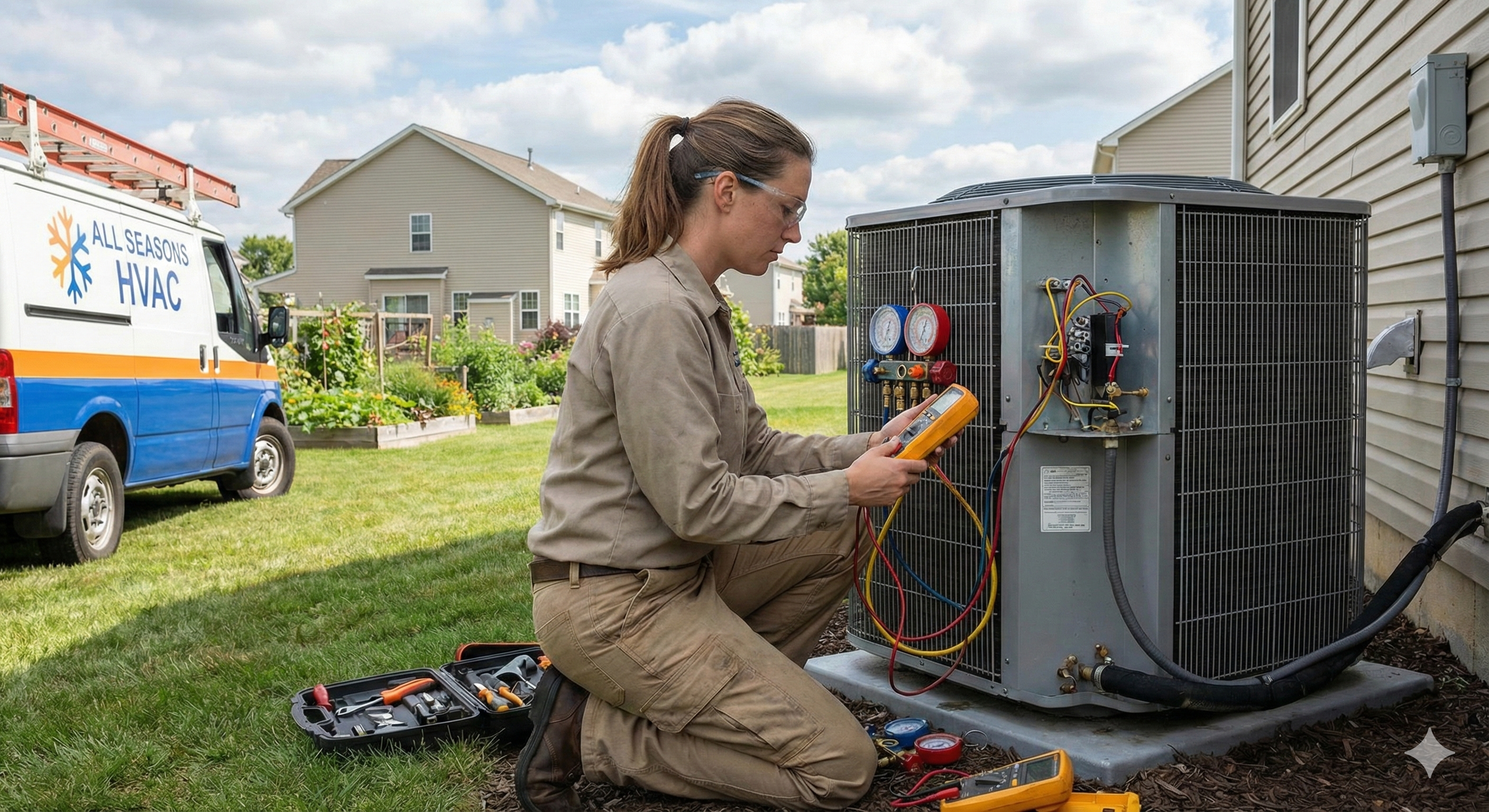 AI helping an HVAC technician